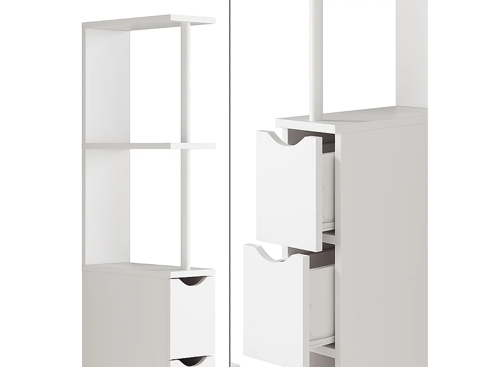 Armoire de salle de bain blanc 15x33x137 vera