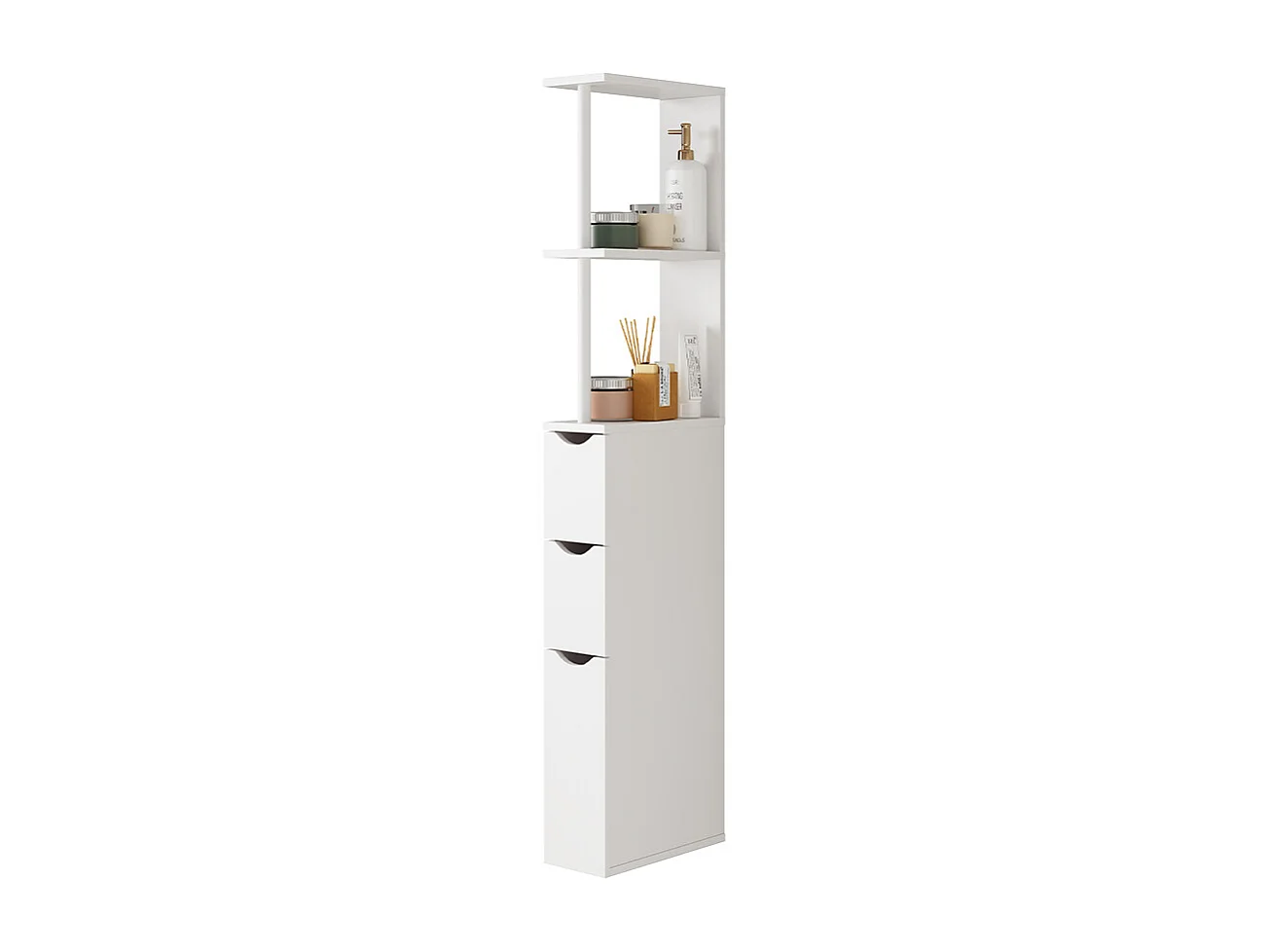 Armoire de salle de bain blanc 15x33x137 vera