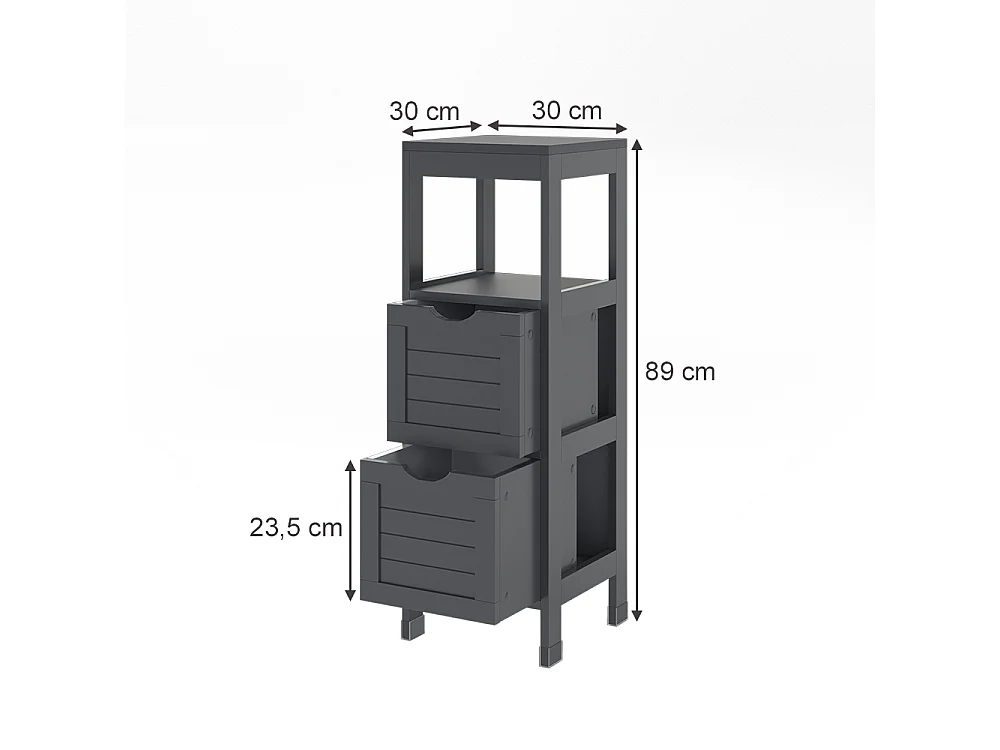 Armario mediano gris 30x30x89 vilda