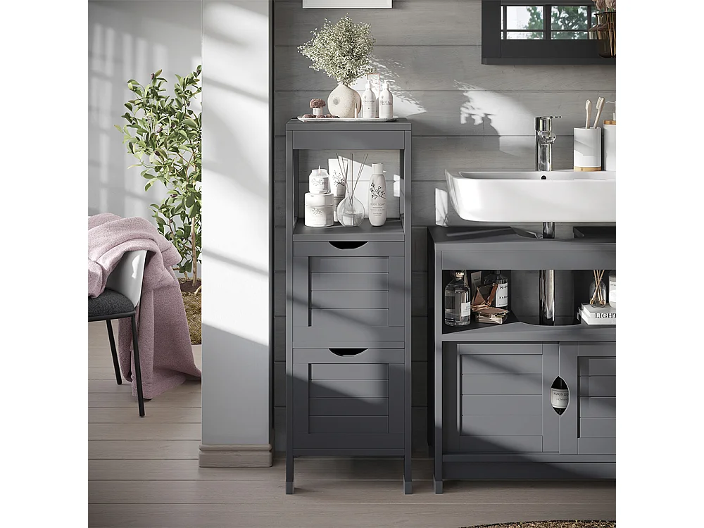 Armario mediano gris 30x30x89 vilda