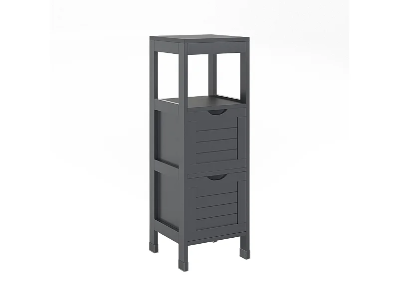Meuble salle de bain gris 30x30x89 vilda