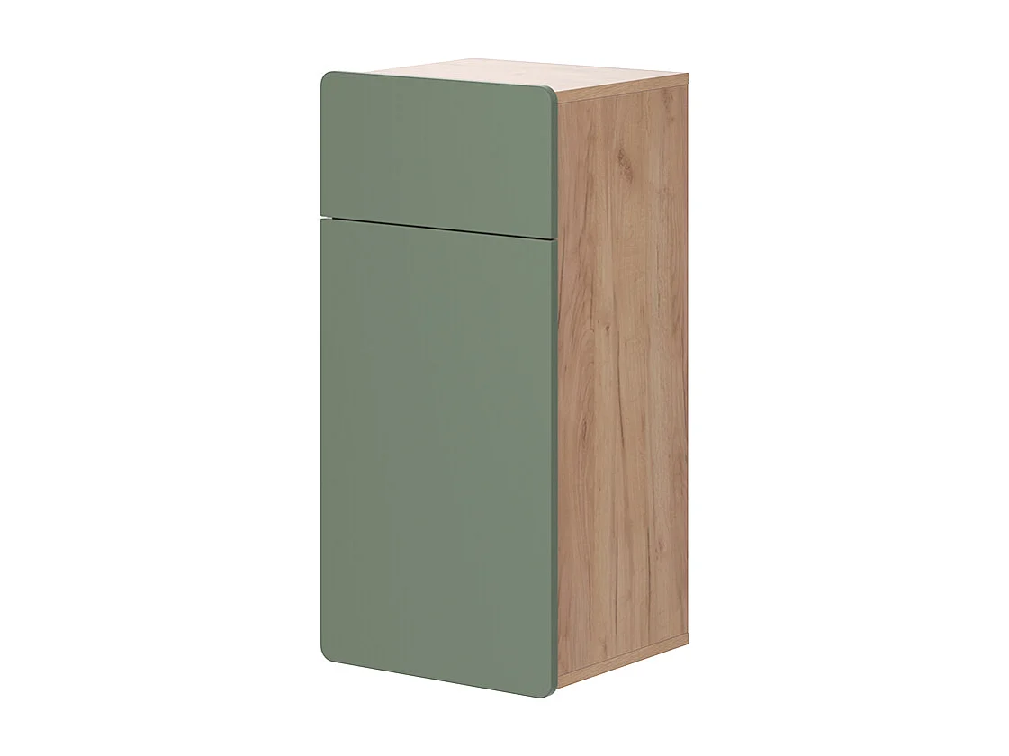 Midischrank grün/goldkraft eiche 36.6x32.8x76.6 izan