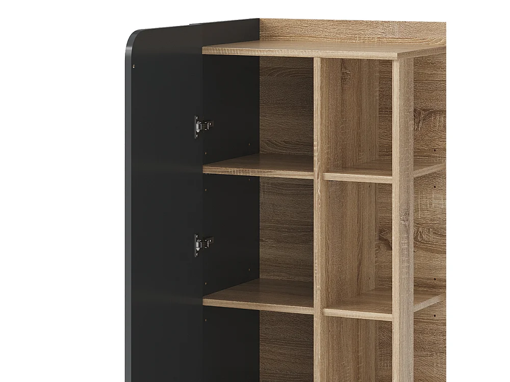 Armoire moyenne sonoma/anthracite 50x35x128 karen