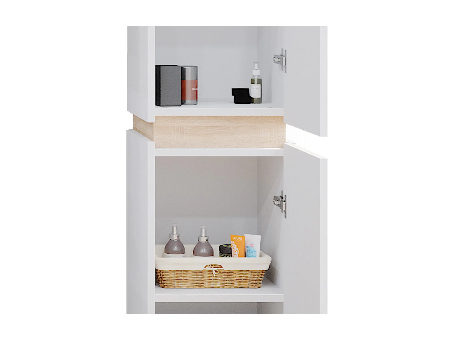 Meuble salle de bain blanc 33x35x197.5 gloria