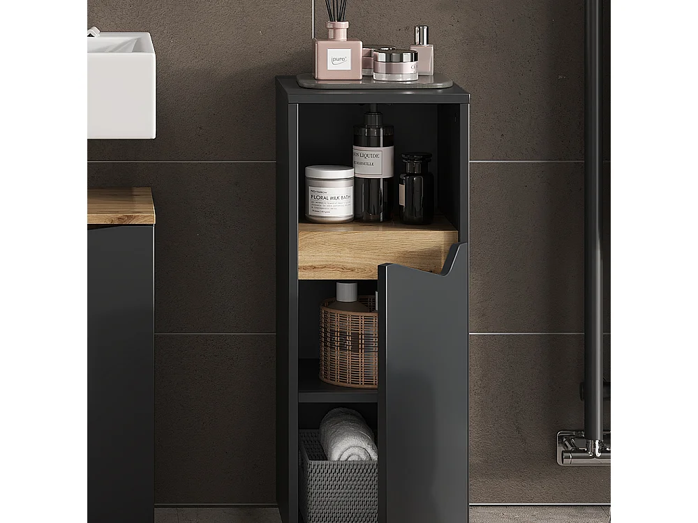 Armoire moyenne anthracite/artisan 30x35x74.5 marelle