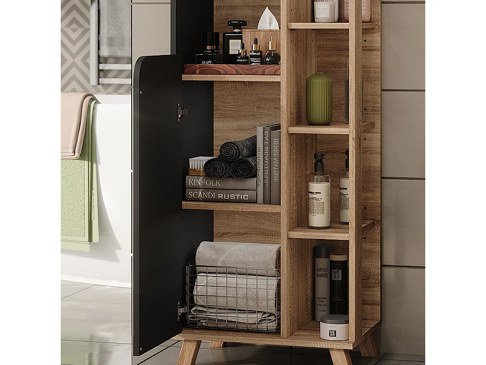 Armoire haute sonoma/anthracite 50x35x175 karen