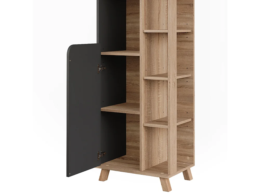 Armoire haute sonoma/anthracite 50x35x175 karen