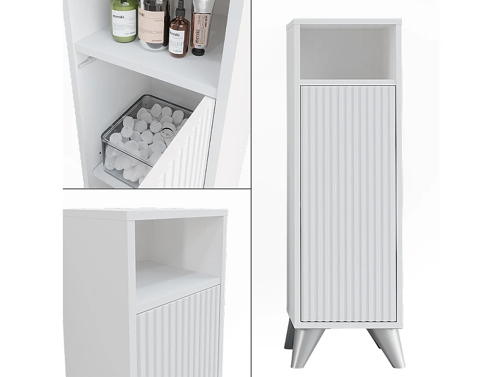 Midischrank weiß 30x30x97 leano