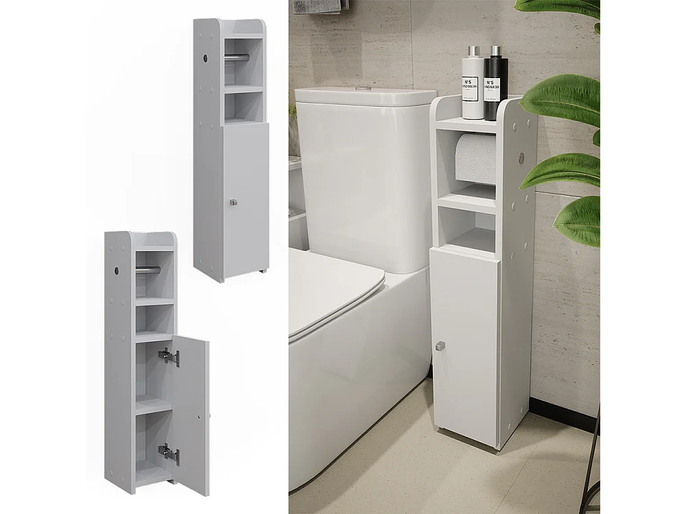 Armoire pour papier toilette blanc 17.6x19.2x82.2 fynn