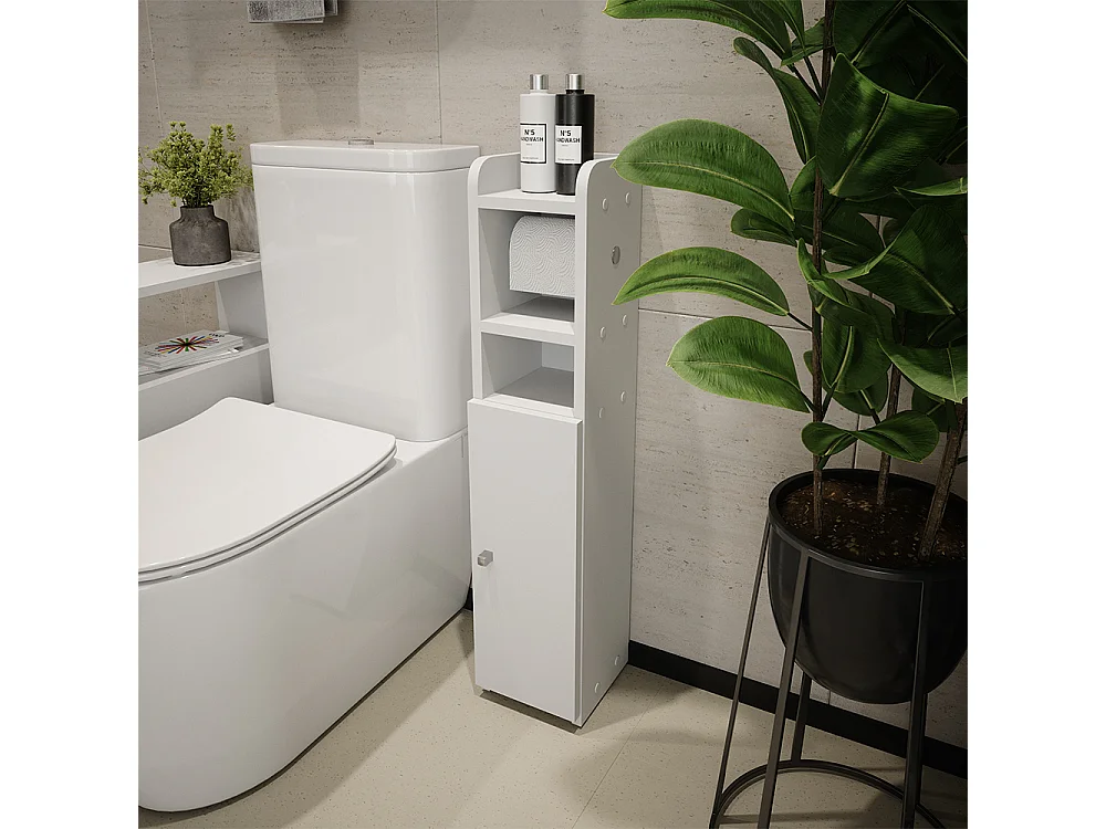 Armoire pour papier toilette blanc 17.6x19.2x82.2 fynn