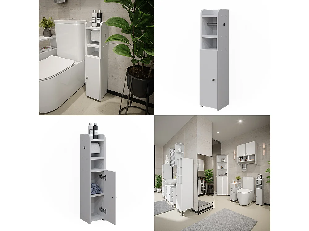 Armoire pour papier toilette blanc 17.6x19.2x82.2 fynn