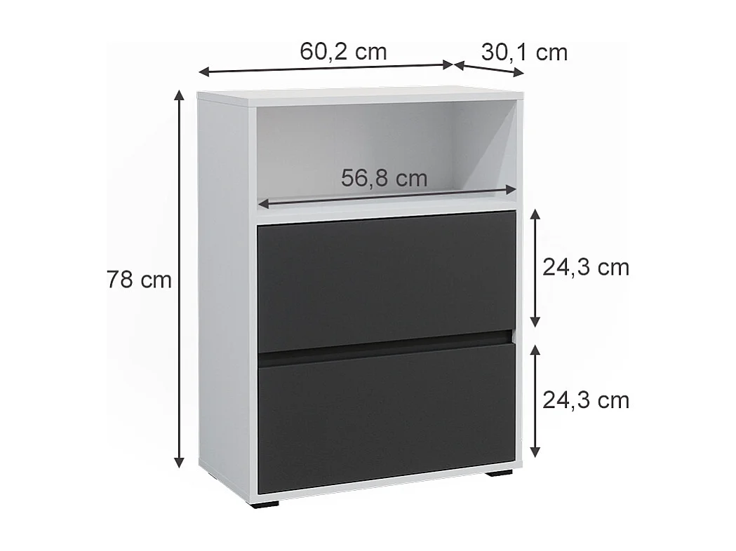 Armoire de salle de bain blanc 60.2x30.1x78 maltin