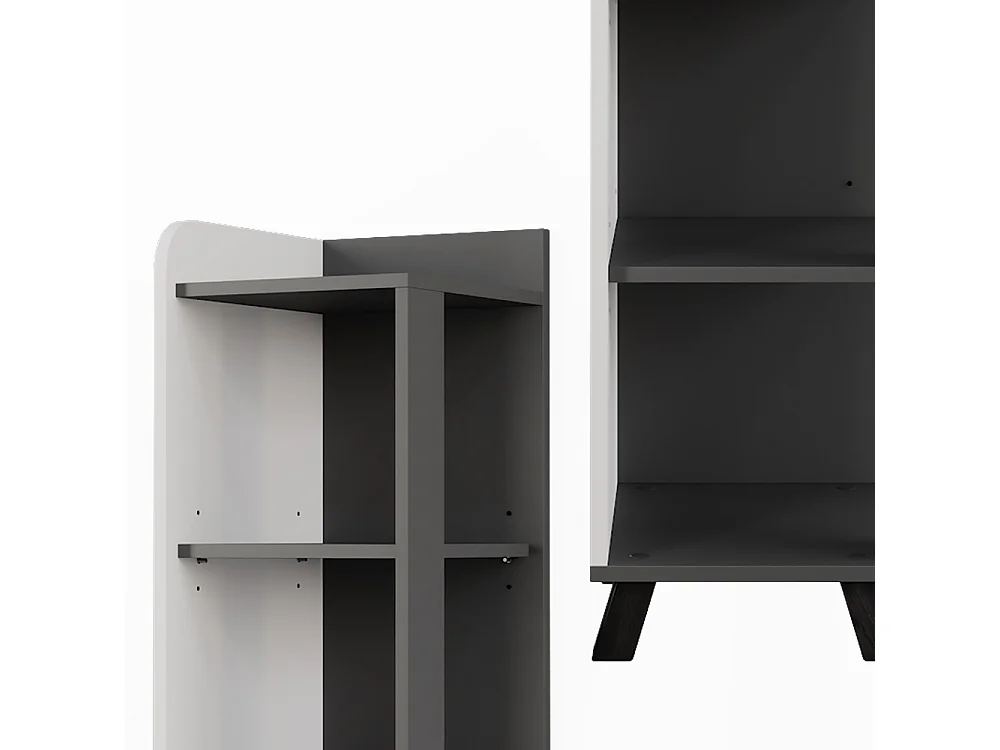 Étagère de salle de bain anthracite/blanc 30x35x128 karen