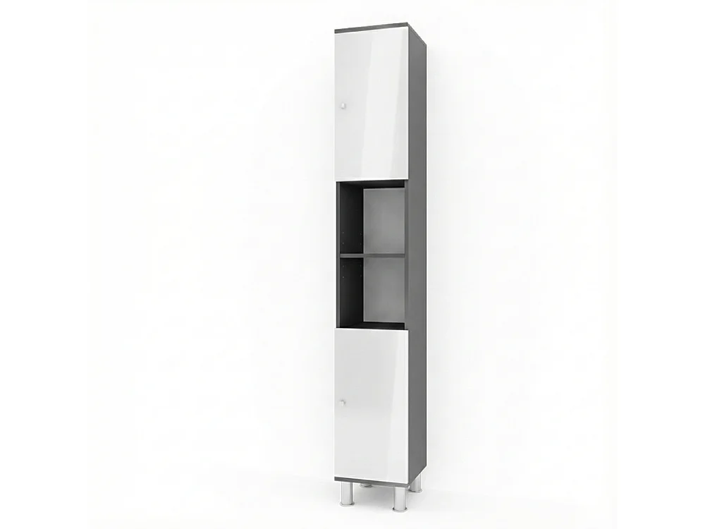 Meuble salle de bain anthracite 30x30x190 fynn