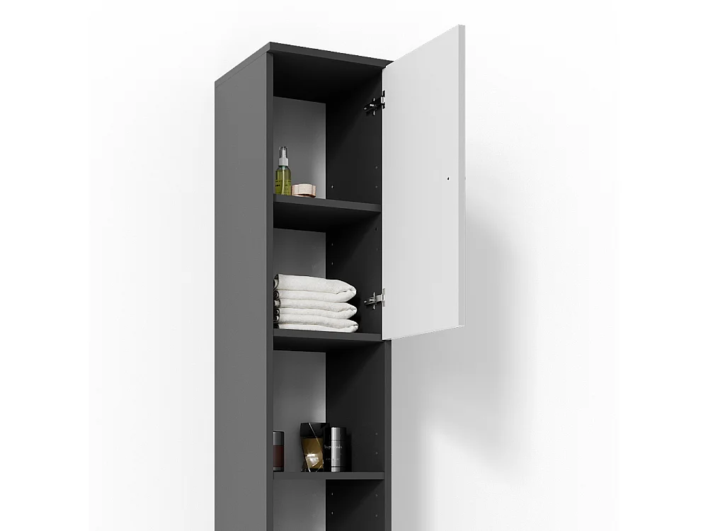 Szafka łazienkowa antracyt 30x30x190 fynn