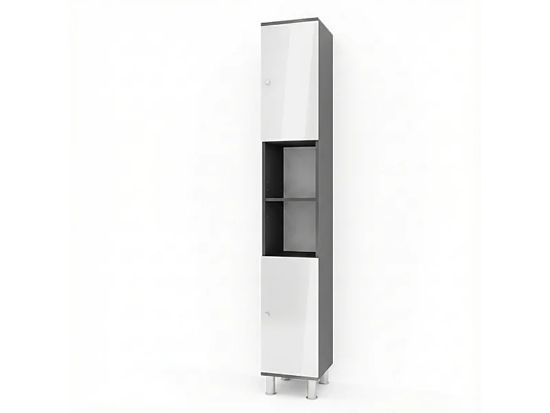 Meuble salle de bain anthracite 30x30x190 fynn