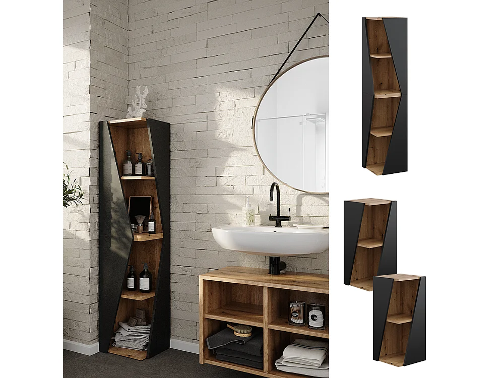 Meuble salle de bain anthracite 31.6x31.6x70.5 benno