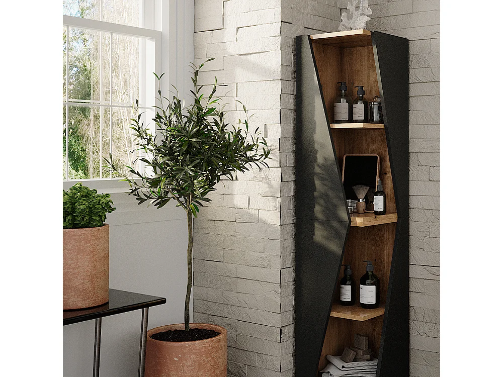 Meuble salle de bain anthracite 31.6x31.6x70.5 benno