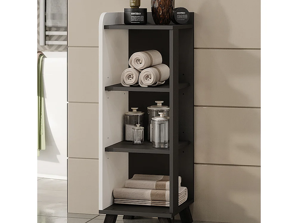 Armoire Midisch anthracite/blanc 30x35x90 karen