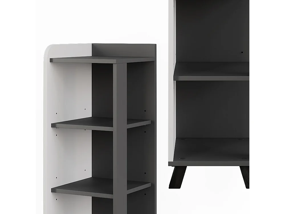 Mueble Midi antracita/blanco 30x35x90 karen