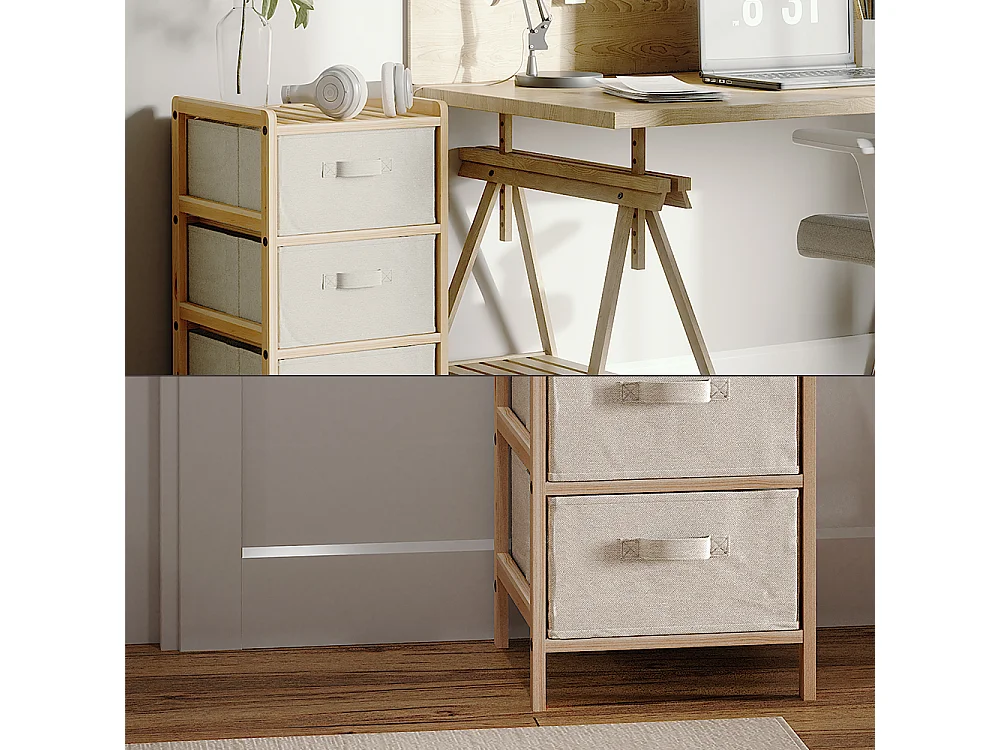 Mobile da bagno beige 34.5x36.5x67 bruno