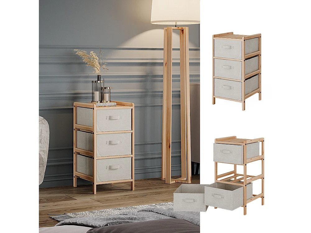 Armoire de salle de bain beige 34.5x36.5x67 bruno