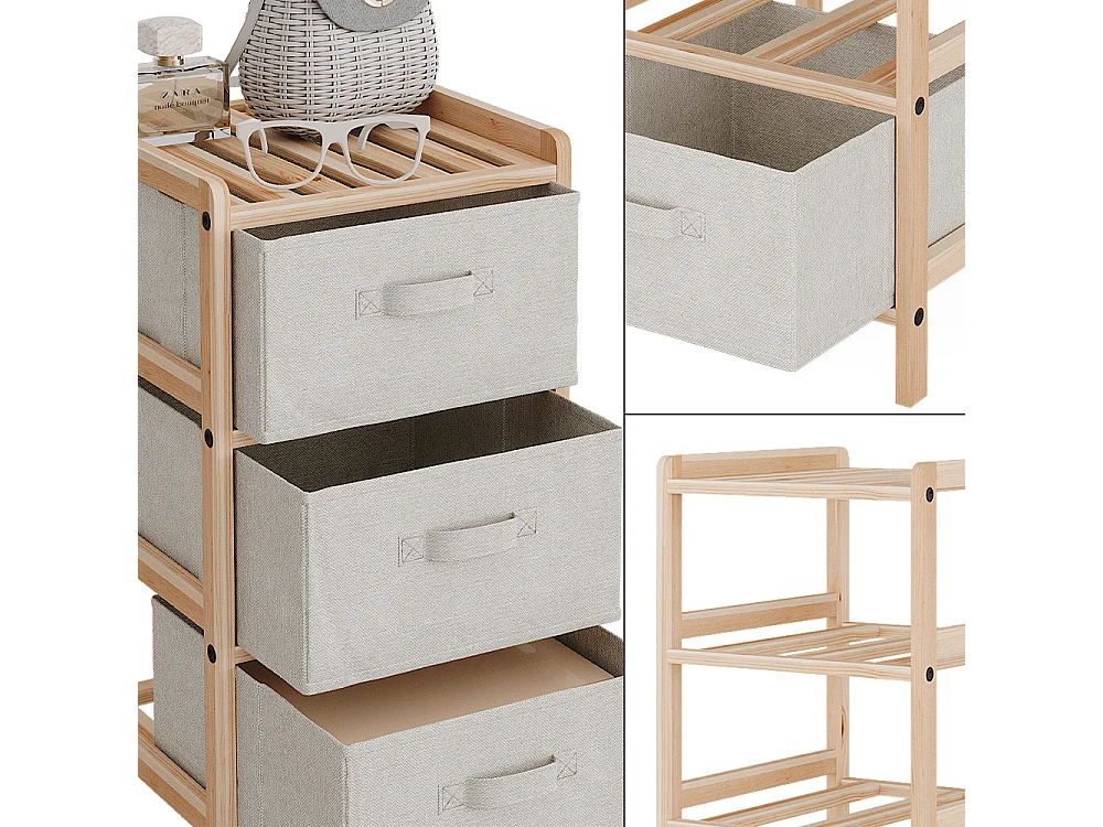 Armoire de salle de bain beige 34.5x36.5x67 bruno