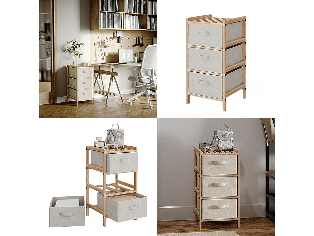 Armoire de salle de bain beige 34.5x36.5x67 bruno