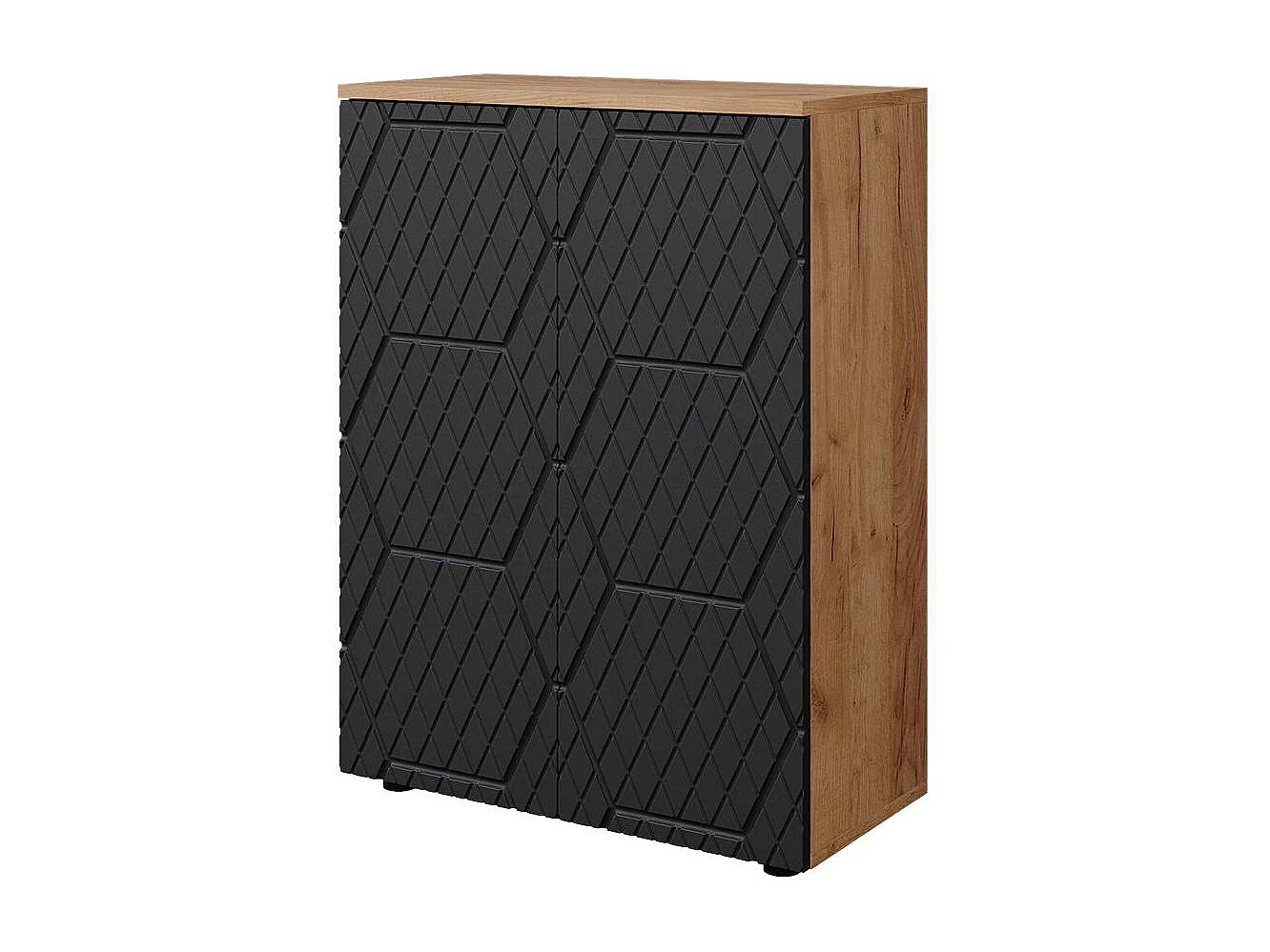 Armoire midisch anthracite avec structure en nid dabeille 60x30x81 irma