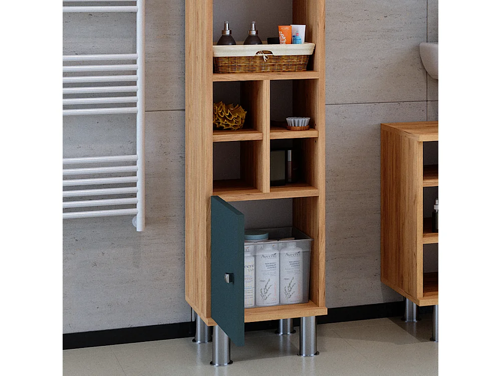 Meuble salle de bain vert 30x30x130.6 fynn