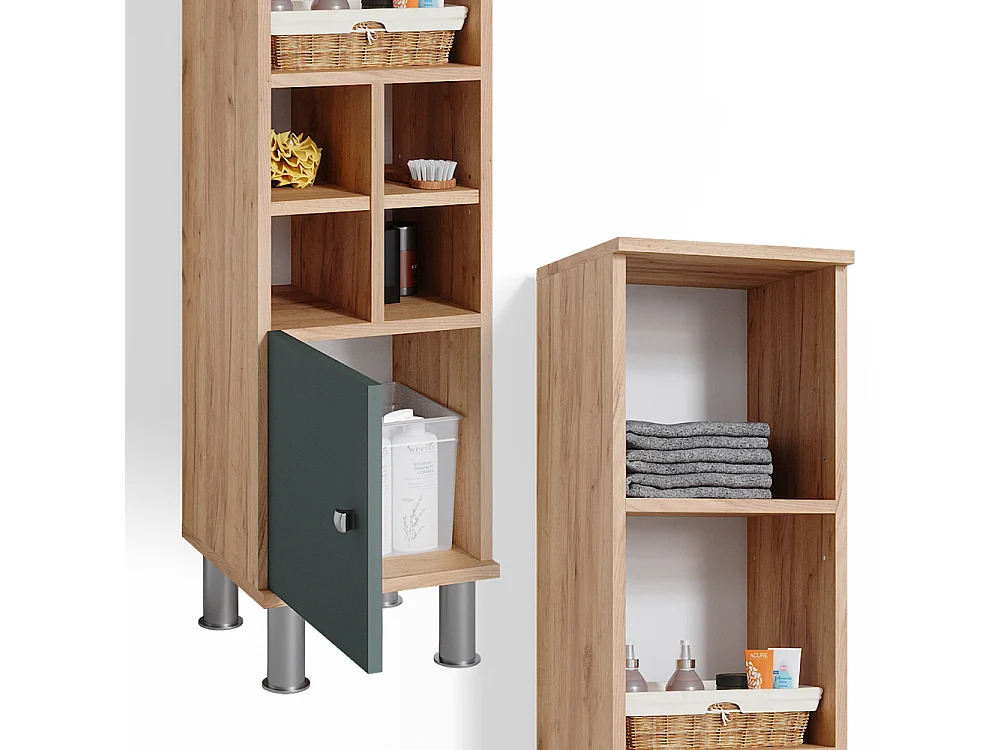 Meuble salle de bain vert 30x30x130.6 fynn