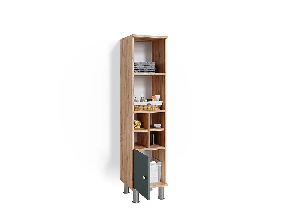Meuble salle de bain vert 30x30x130.6 fynn