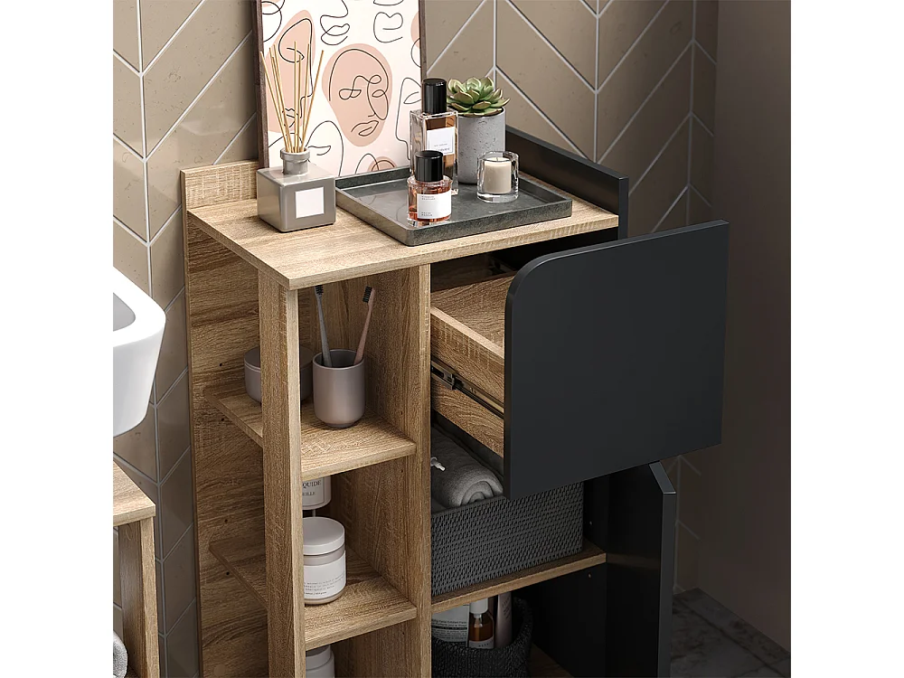 Unterschrank sonoma/anthrazit 50x35x90 karen