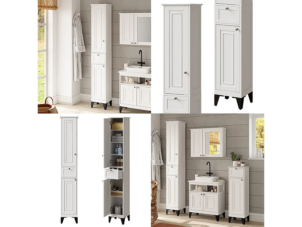 Armoire haute blanc 32x30x175 vanity