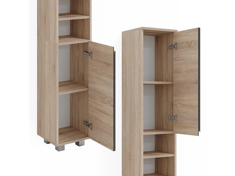 Badschrank sonoma 30x30x190 j-shape