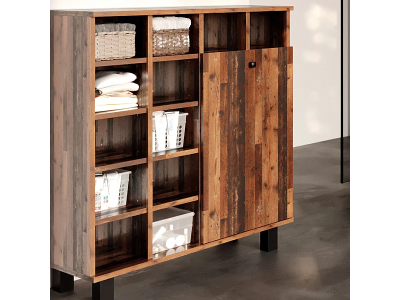 Mueble de baño roble rústico 78.4x34x91.6 fynn