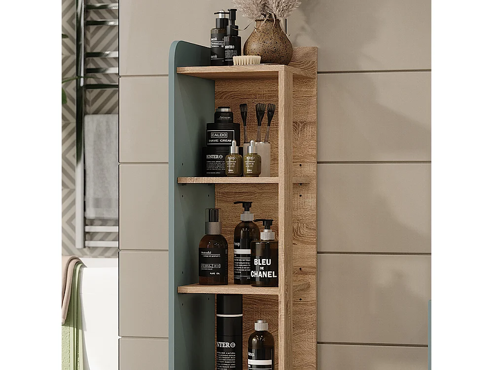 Étagère de salle de bain sonoma/bleu 30x35x128 karen