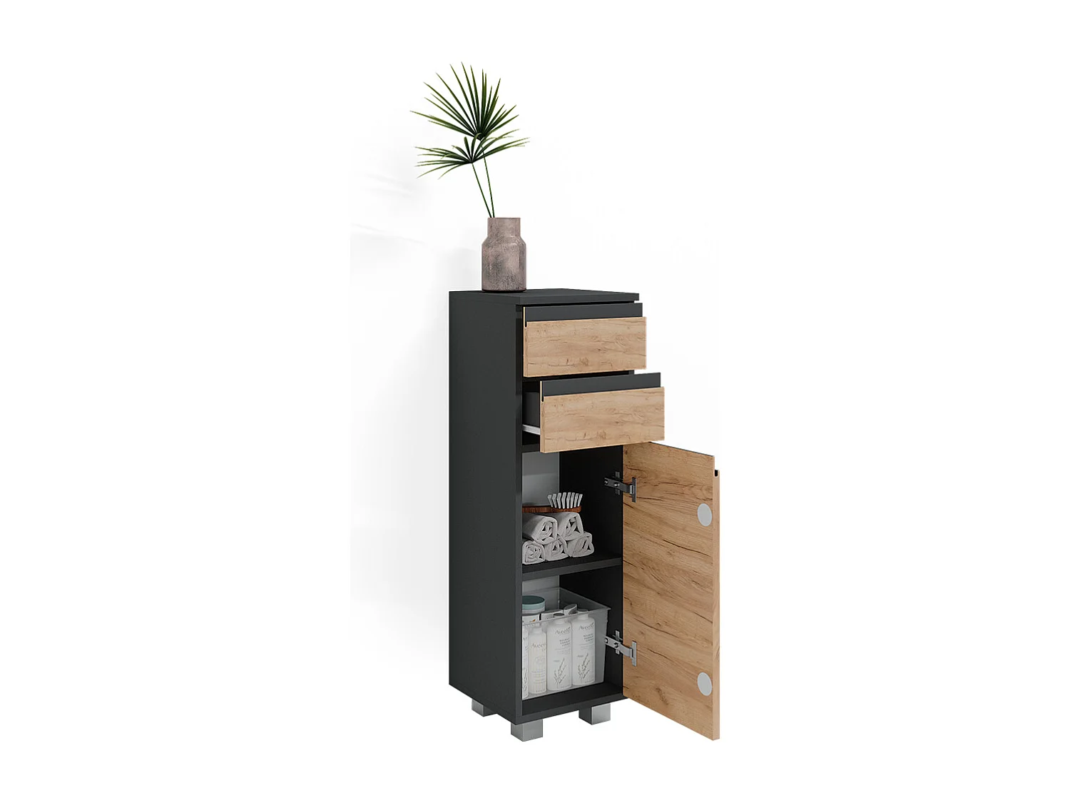 Midischrank goldkraft eiche 30x30x95 j-shape