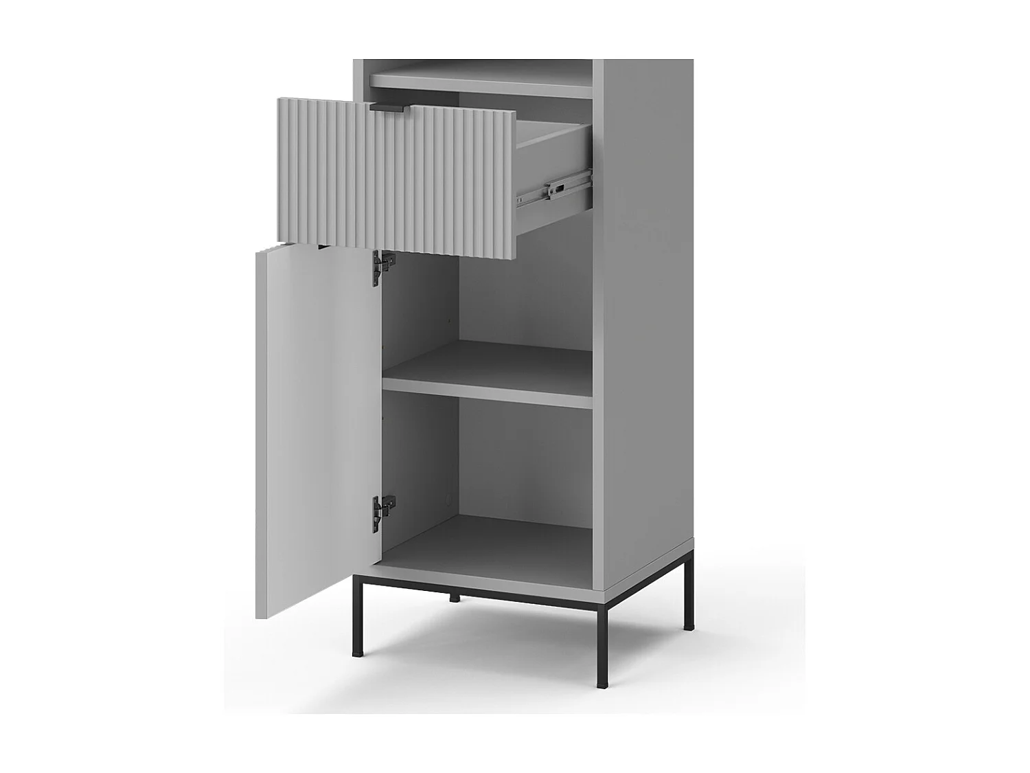 Meuble salle de bain gris 40x35x190 eliza