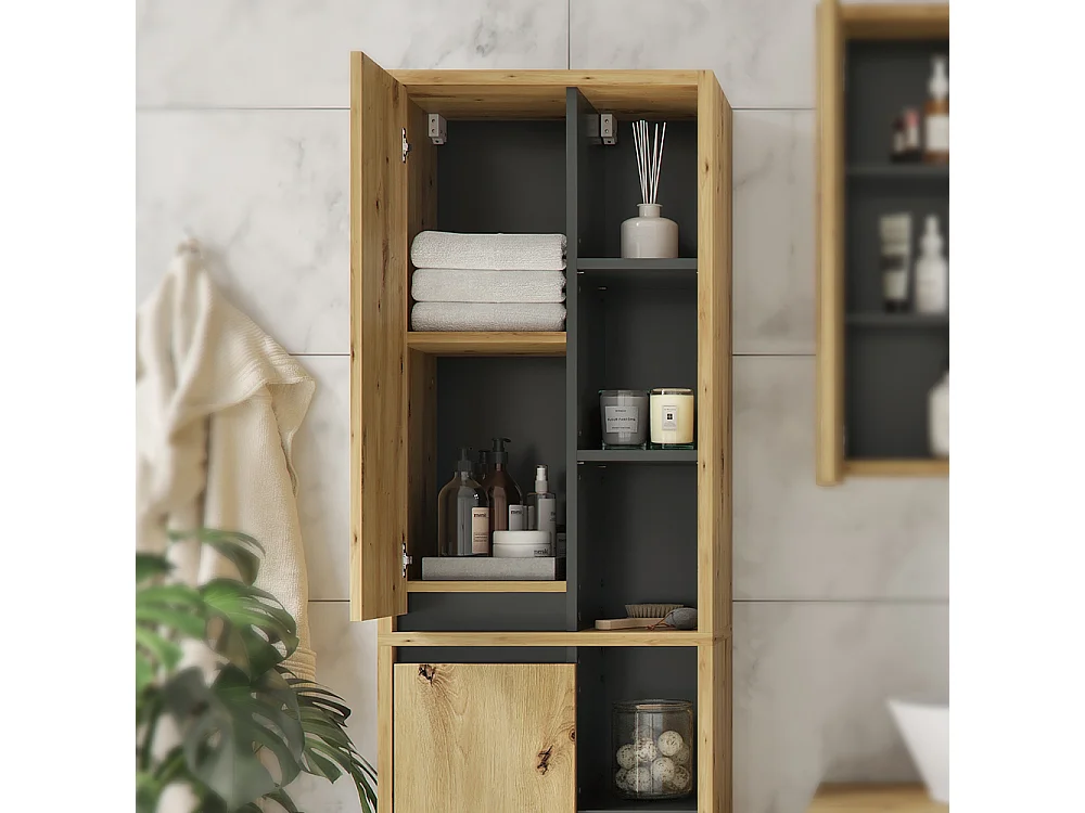 Badschrank artisan-eiche 50x33x170 viola