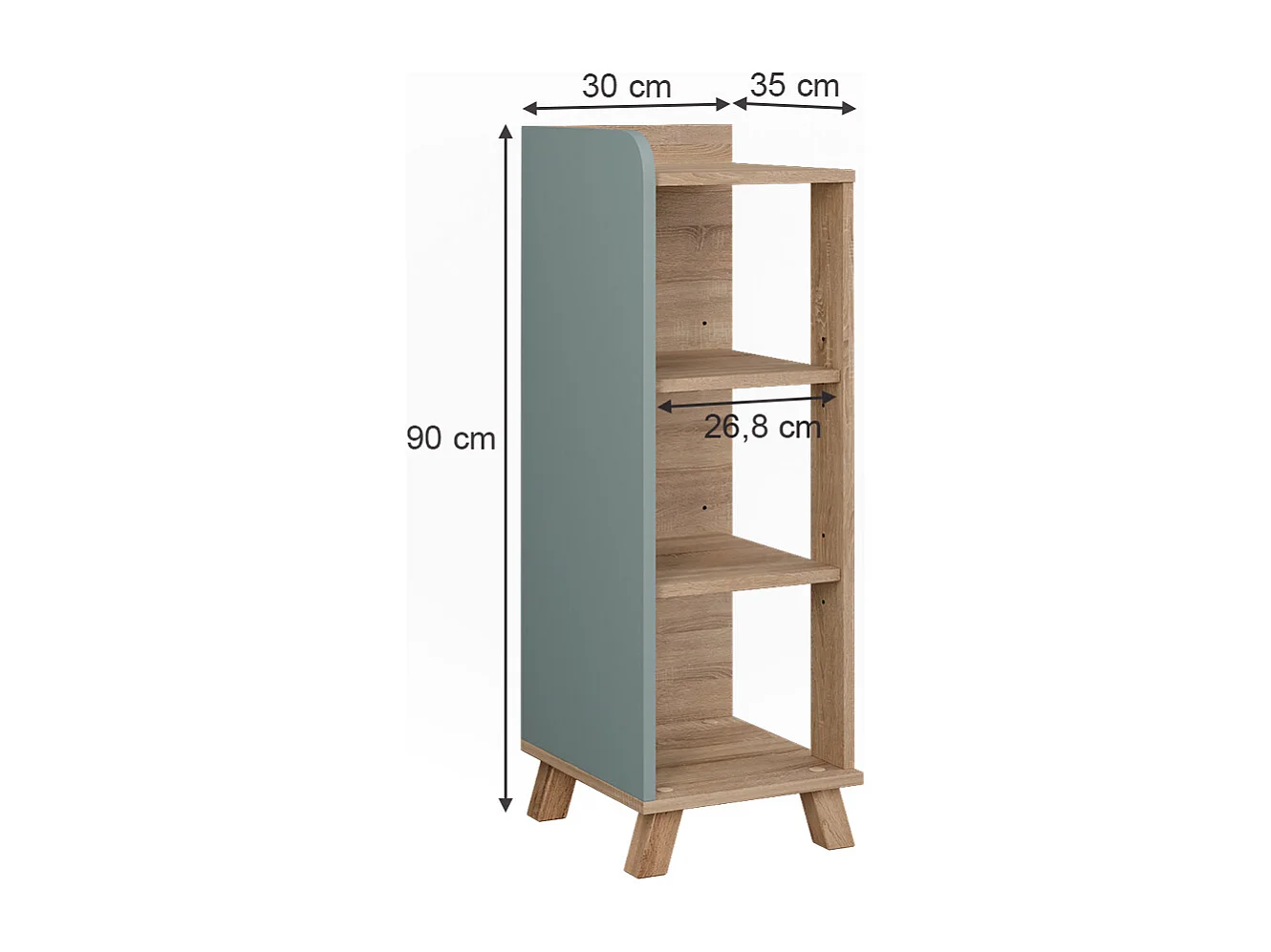 Armoire Midisch sonoma/bleu 30x35x90 karen