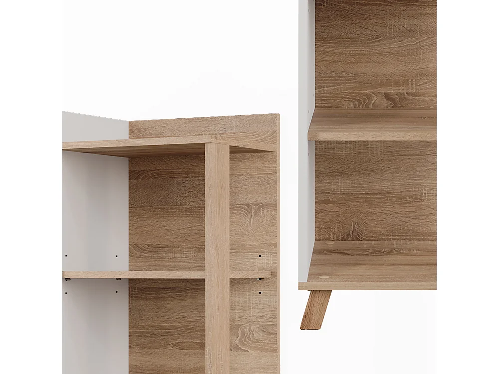 Étagère de salle de bain sonoma/blanc 40x35x128 karen