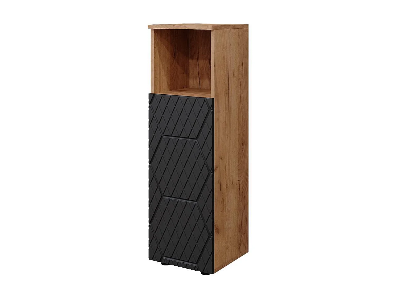 Armoire midisch anthracite avec structure en nid dabeille 30x30x95 irma