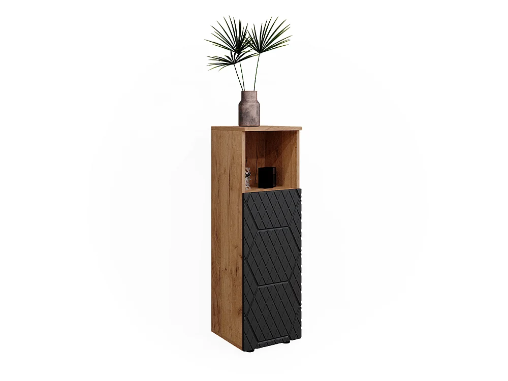 Armoire midisch anthracite avec structure en nid dabeille 30x30x95 irma