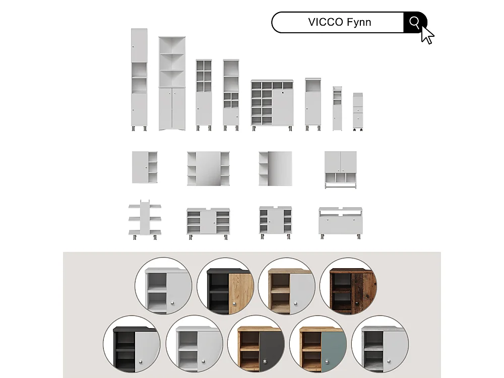 Midischrank anthrazit 30x30x130.6 fynn