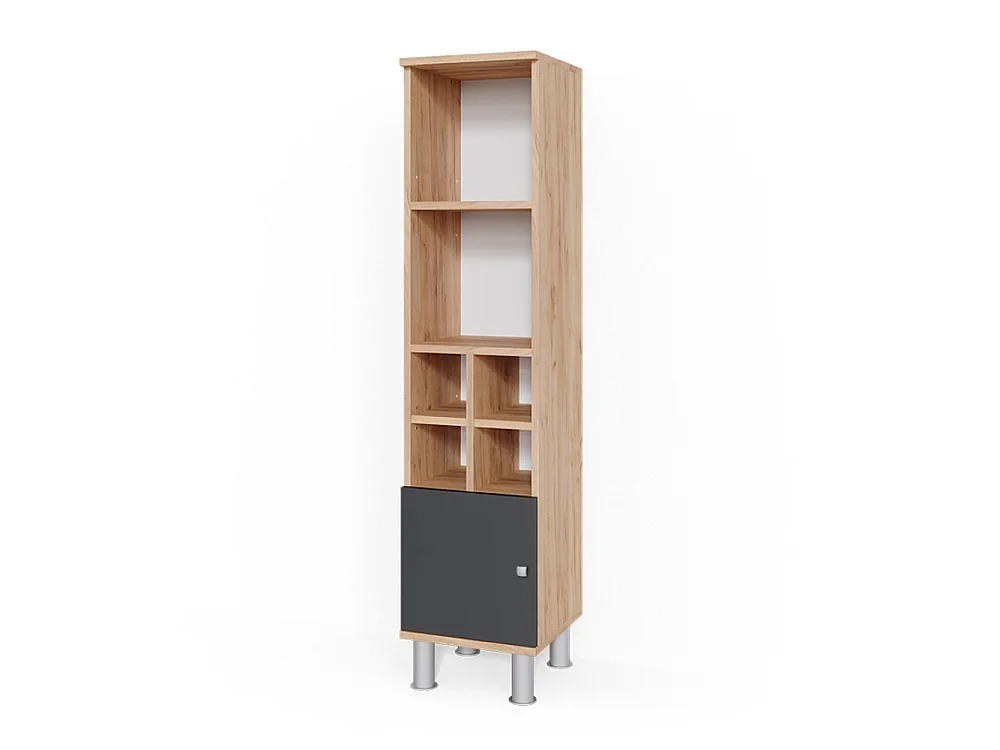 Meuble salle de bain anthracite 30x30x130.6 fynn