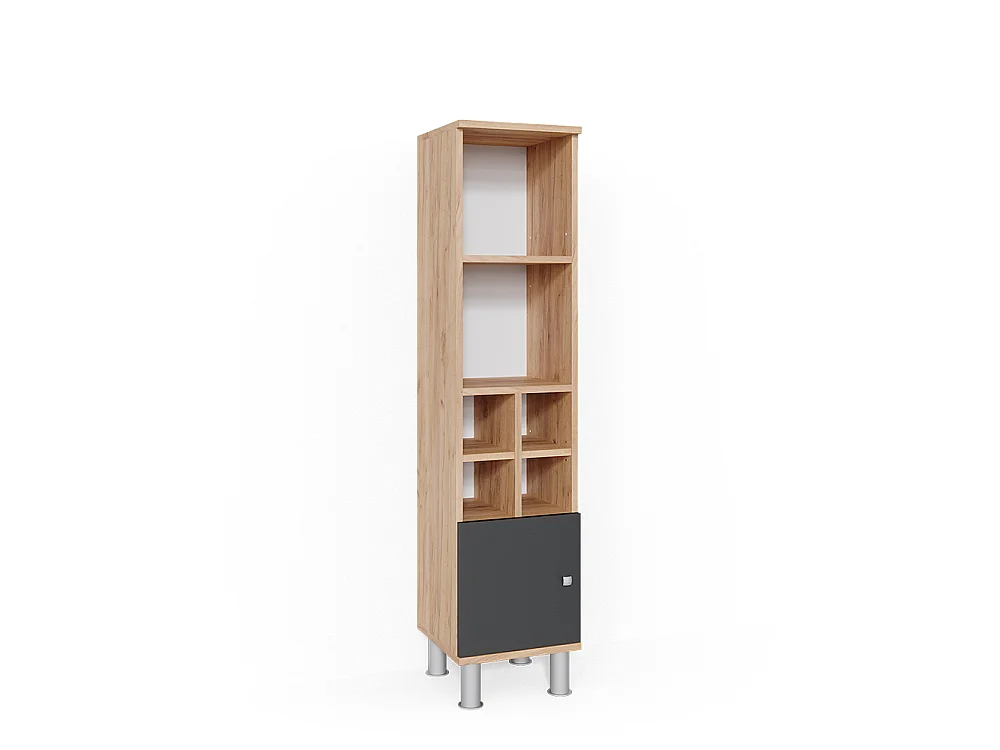 Meuble salle de bain anthracite 30x30x130.6 fynn