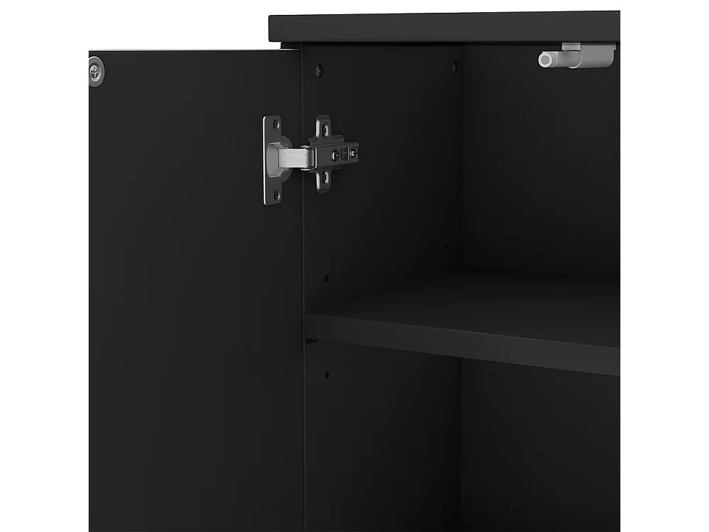 Meuble salle de bain noir 60x30x79.5 edge