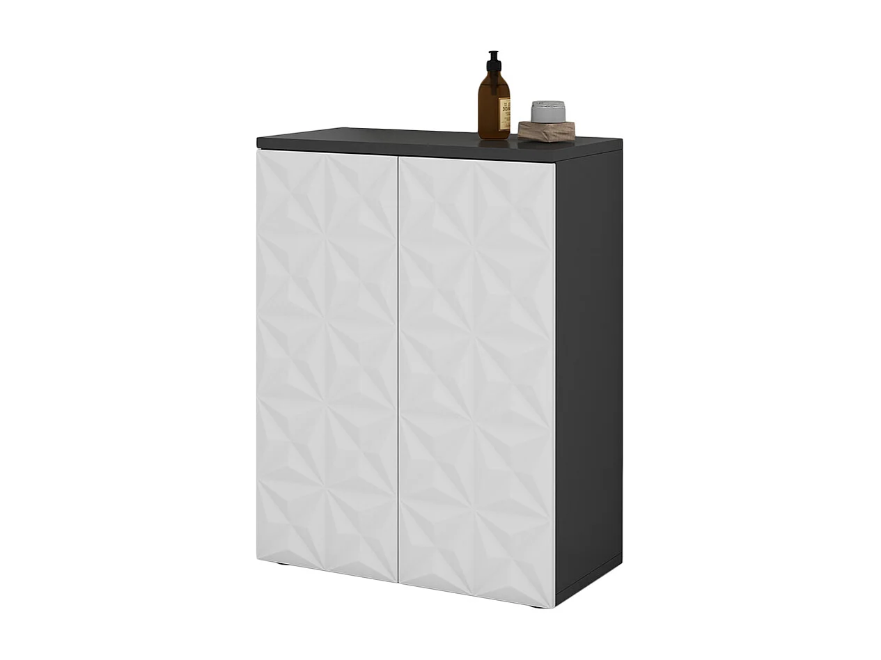 Meuble salle de bain noir 60x30x79.5 edge