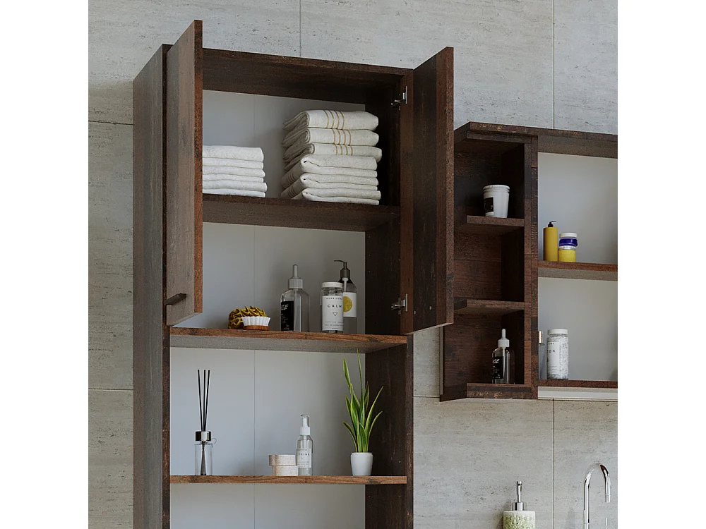 Badschrank eiche rustikal 56.1x30x190 maris